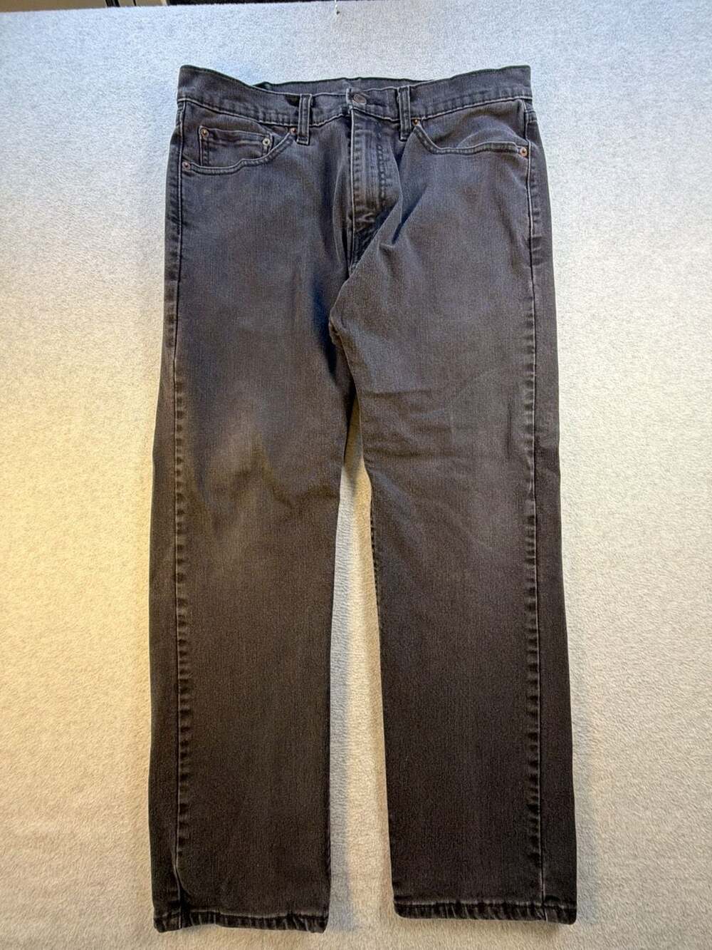 Levi's 505 Jeans Size W33 L29 Black Denim Straight Leg